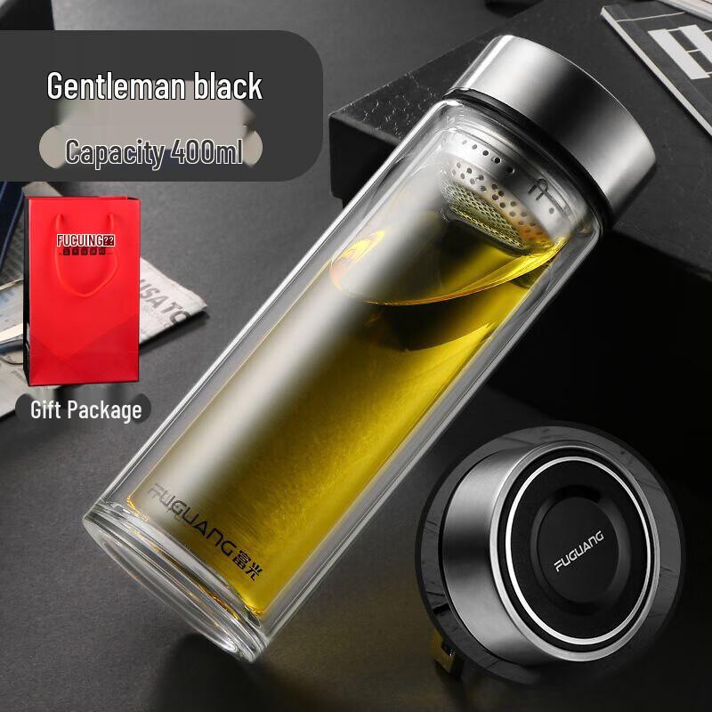 FUGUANG Executive Double-Layer Glass Tea Infuser Tumbler