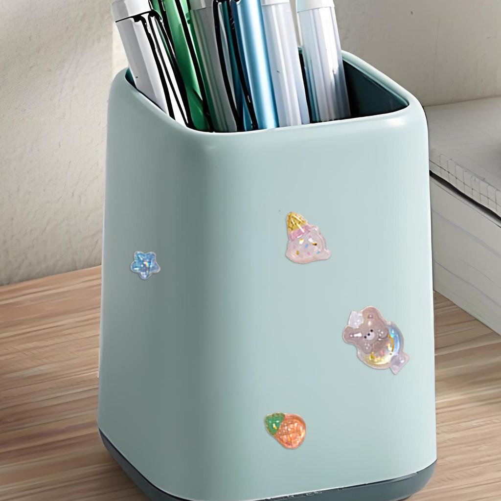 Cute Sticker Pack 3D Glitter Stickers Resin Crystal Texture Decals Cartoon Water Cup Stickers Toy Decoration Stickers For Kids