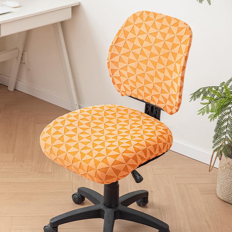 

Простий чохол для офісного крісла Еластичний Нековзкий Чохол на сидіння поворотного крісла Пилозахисний Побутовий Повністю облягаючий Чохол для комп ютерного крісла на всі сезони 46*40*37cm
