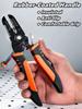 Multi-Functional Electrician Wire Cutter/Stripper/Crimper Wire Stripping Cutting Crimping Plier For Peeling & Network Cabling