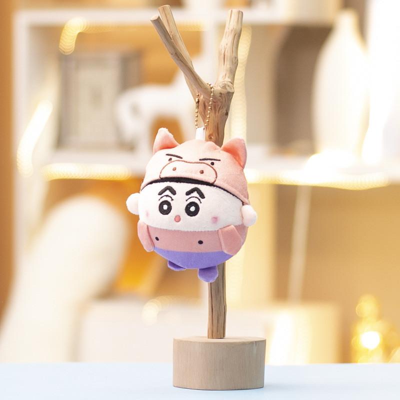 

Crayon Shinchan Plush Toy Keychain With Soft Short Pile For Kids And Collectors рожевий