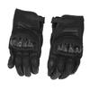 Motorcycle Riding Gloves PU Leather Windproof Waterproof Warm Keeping Breathable Hard Knuckle Gloves Black M