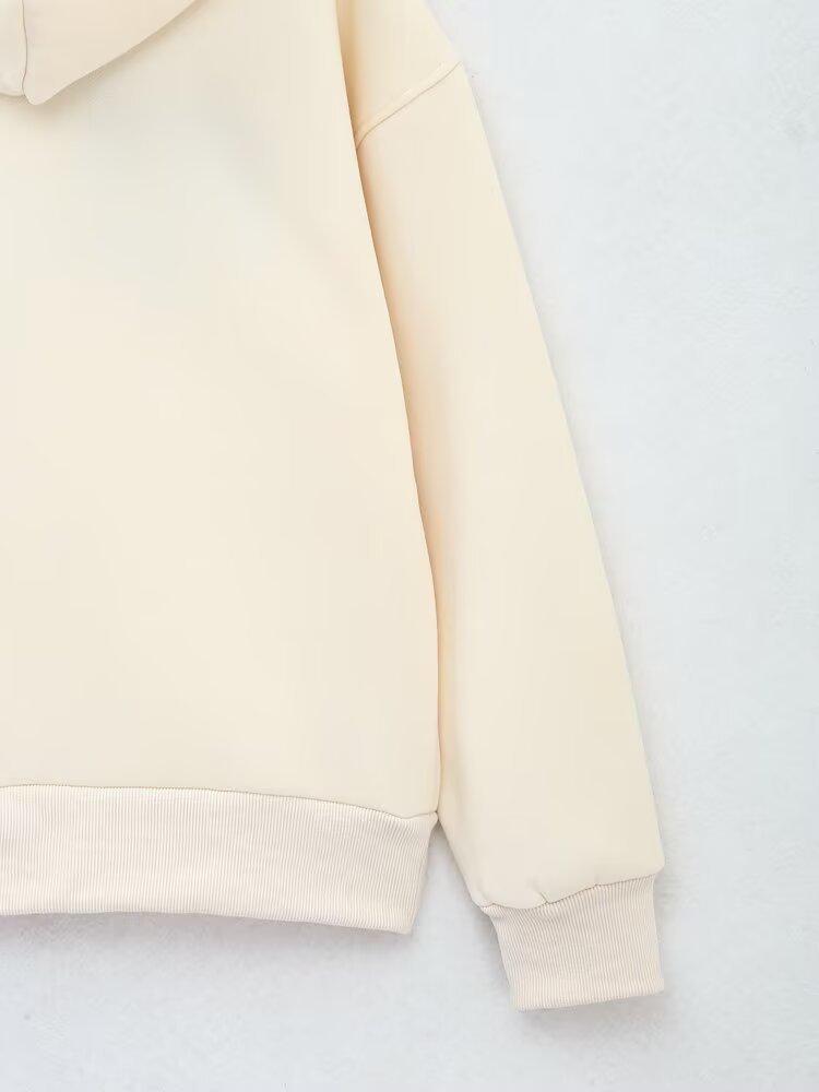 2024 Women's Embroidered Hooded Sweatshirt & High-Waist Joggers Set, Plus Size, Loose Fit