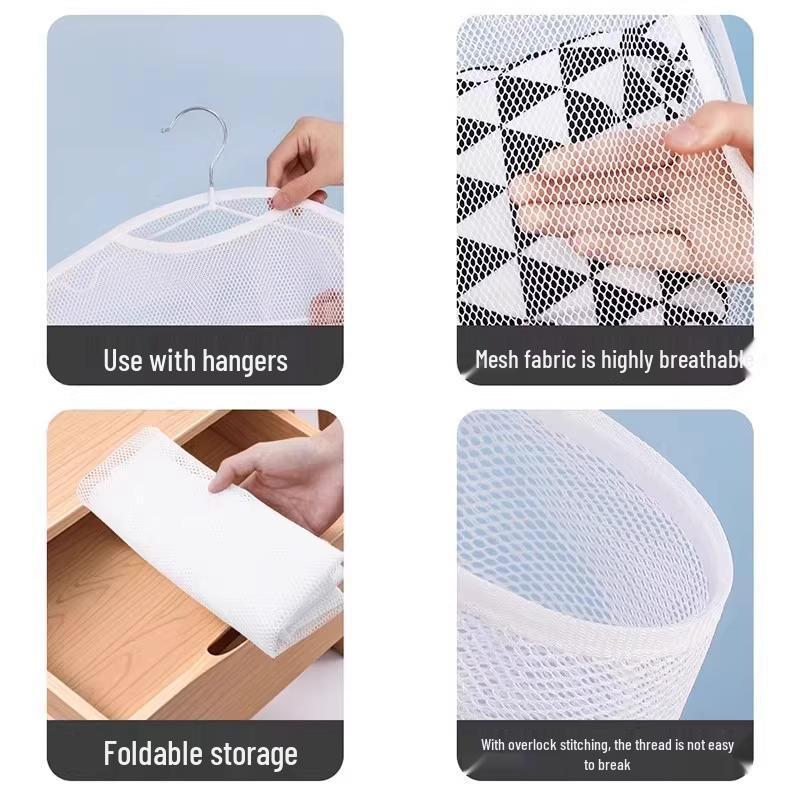 Thickened Mesh Pillow & Clothes Drying Rack for Balcony