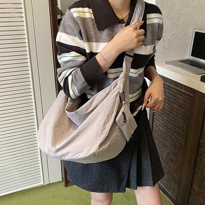 Sac en tissu décontracté grande capacité pour femme, nouveau sac à bandoulière messager polyvalent simple, sac fourre-tout pour le quotidien et les trajets