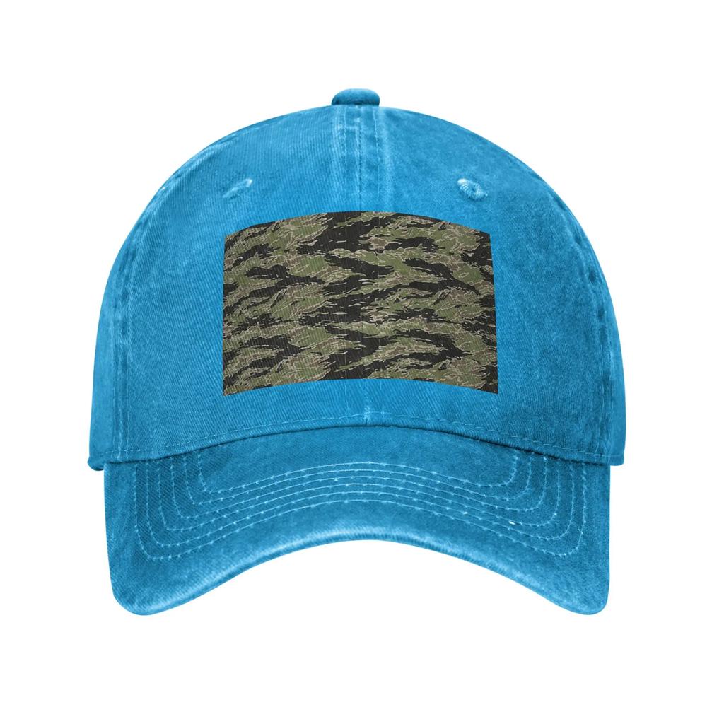 Tiger Stripe Camouflage Military Camo Denim Cap Casual Baseball Caps Adjustable Hat Summer Unisex Baseball Hats