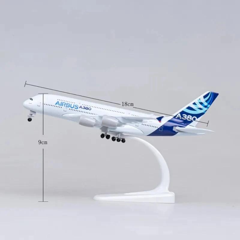 1/400 20CM Airbus A380 Die-cast Metal Alloy Aircraft Model A380 Airline Scale Plane Plane Cheap Games for Boys Aviation Airplane