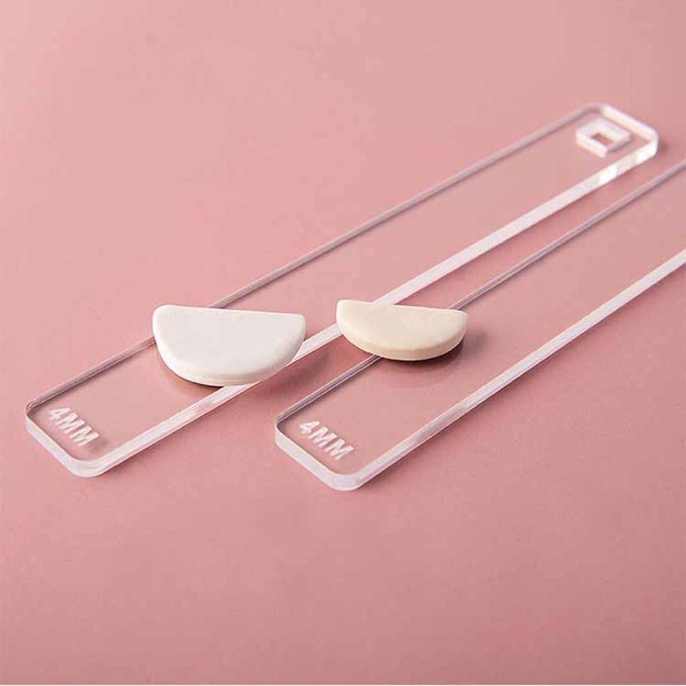 2 st/set Genomskinlig Ler Tjocklekslinjal Akryl DIY Tillverkningsverktyg Hänge Keramik Polymerlinjal