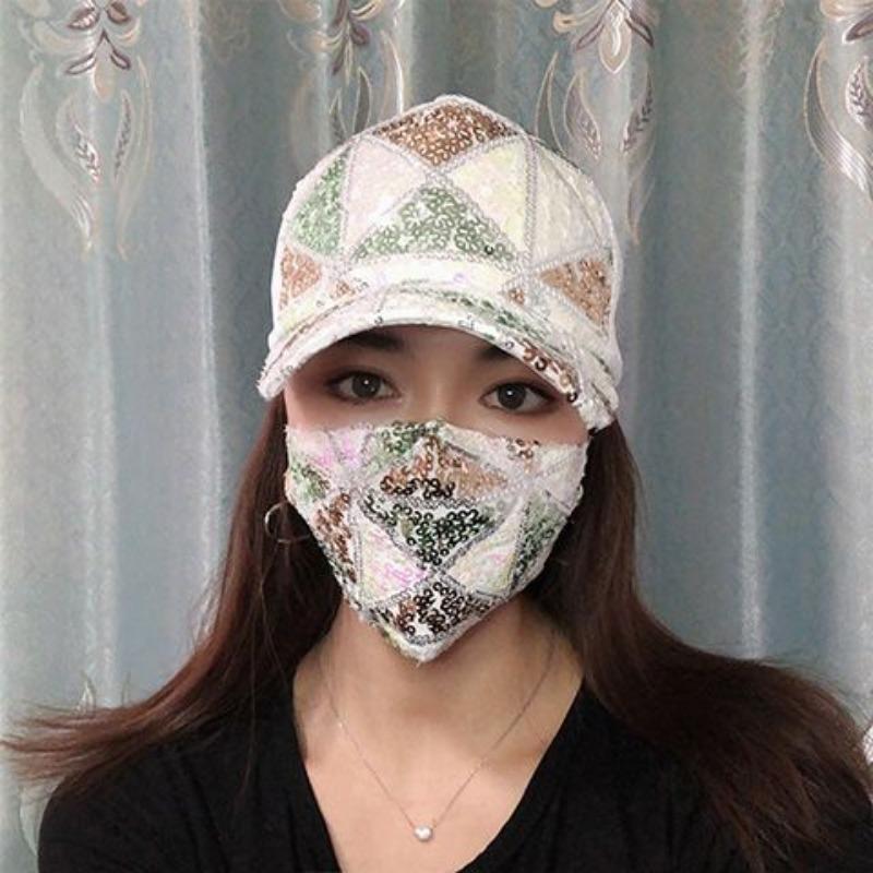 Sunscreen Sunshade Duck Tongue Hat New Versatile Breathable Sequin Baseball Casual Hat for Men and Women In Spring and Summer