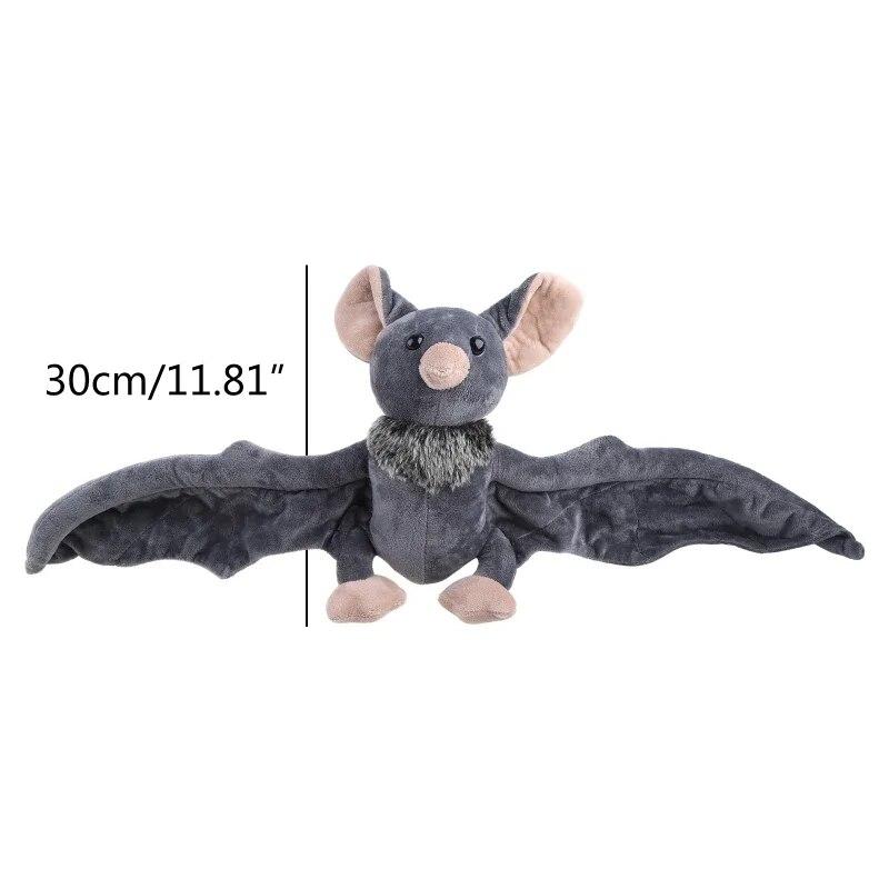Plyšová panenka Goth Bat Vycpané zvířátko, Roztomilá panenka Goth Bat Panenka, Měkký plyšový polštář Panenka zvířátka na objímání, Halloween Velikonoce Vánoce