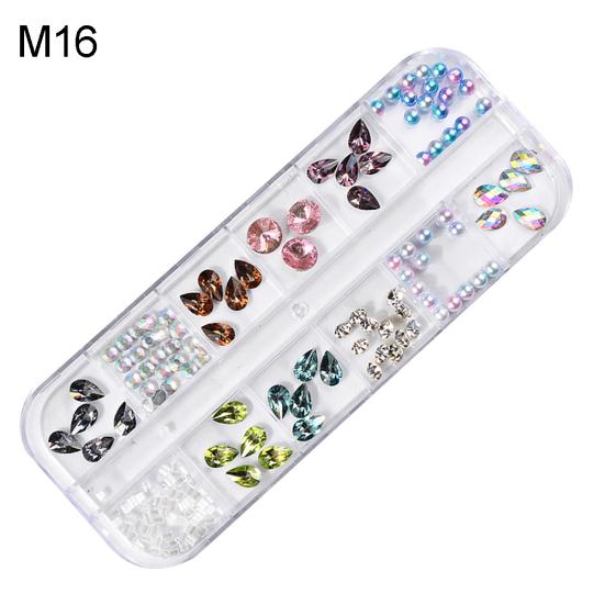 Sfaturi mixte pentru arta unghiilor DIY cu strasuri pentru decorare cu bile rotunde instrument de manichiura