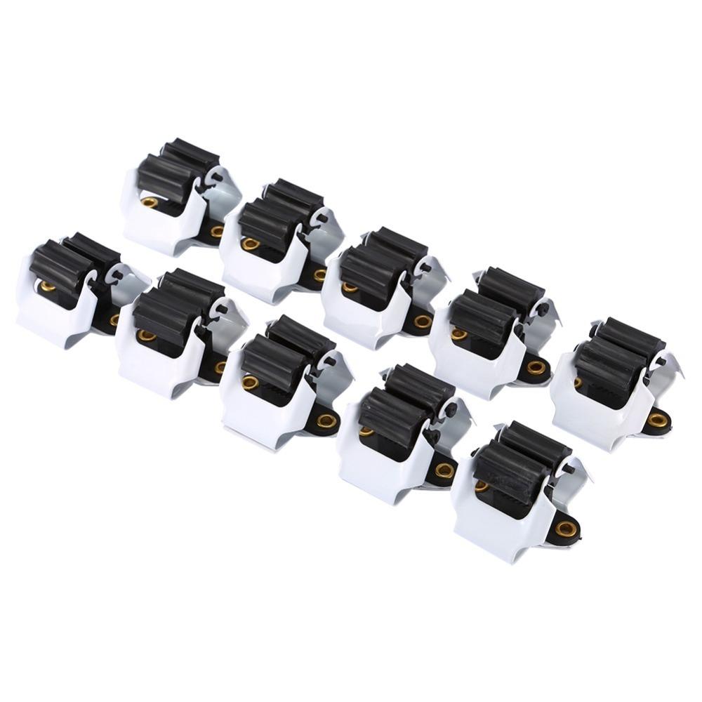 

10Pcs Sturdy Mop Holder Wall Mounted Tool Organizer Convenient Storage Rack Bathroom Use 10Pcs