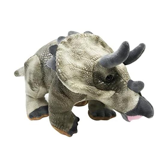 Dinosaur Figurine Body Pillow Cushion Mascot Real Dinosaur Present Cute Fluffy (Triceratops)