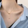 Light Luxury Tassel Gold Ball Necklace Commuter Women's Accessories Ins Clavicle Chain