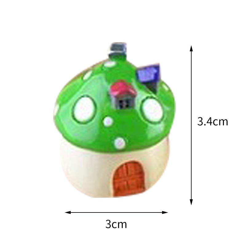 4 Rozmiary Dom Grzybowy Żywica Ozdoba Rękodzieło Ogrodu Wróżek Miniaturowy Mikro Gnom Terrarium Dom Śródziemnomorski Zamek 4 Kolory