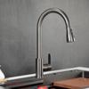 Gunmetal Grey 304 Stainless Steel Pull-Out Kitchen Faucet