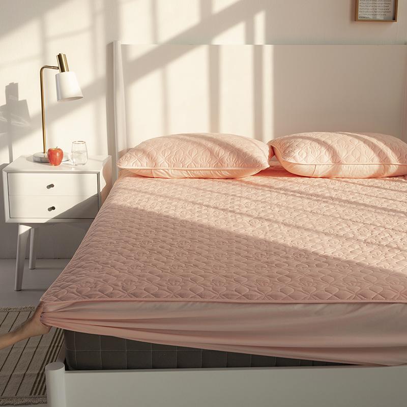 High-Density Quilted Cotton Mattress Protector with Pillowcase - Non-Slip, Thickened Fit