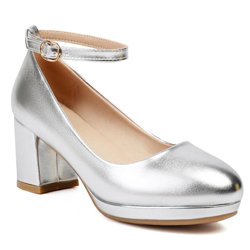 

Элегантные женские туфли-лодочки на высоком каблуке красного золотого и серебристого цвета, большой размер 45, повседневные, для вечеринки, офиса, свадьбы, туфли для платья, удобные 42 серебряный