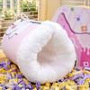 Cartoon Pattern Hamster Plush Tunnel Thickened Pet Play Tunnel  for Guinea Pig Mice
