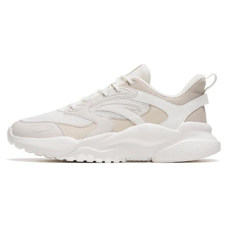 New Anta Chao Bai TD Cushioning Anti Slip And Wear Resistant Low Top Sports Casual Shoes White Gray 112318841-1