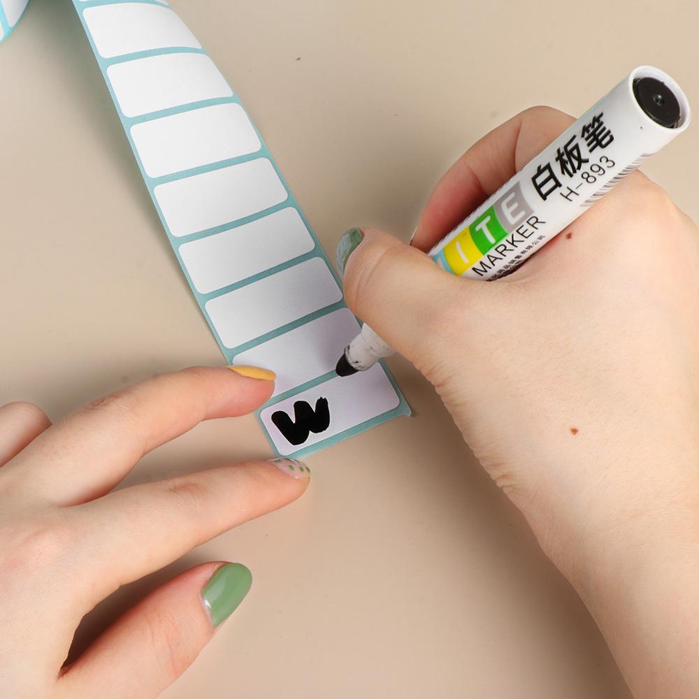 1000pcs Shipping Labels Barcode Sticker Supermarket Blank Stickers White Label Stationery Sticker Kitchen Spice Label Stickers