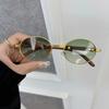 Designer Brand Oval Sunglasses Women Men Classical Small Frame Round Sun Glasses Female Mirror Colors Elegant Fashion
