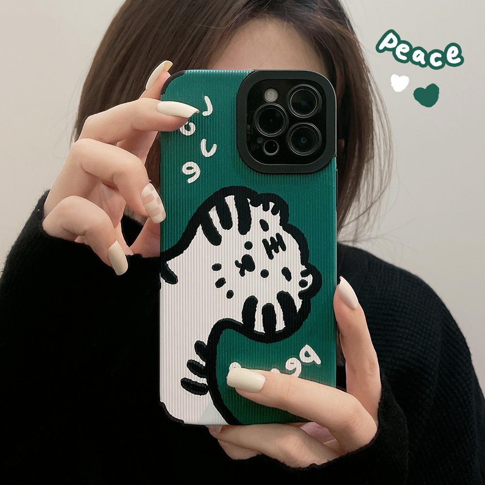 Retro Tiger Suitable for 13promax Mobile Phone Case Iphone12 Apple 11 Leather 15 Protective Case Xr Pupil Eye 14
