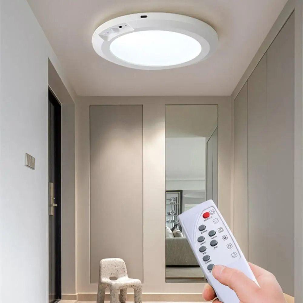 Round Ceiling Light Wireless Induction Night Light Easy To Install LED Closet Lamp  Entrance