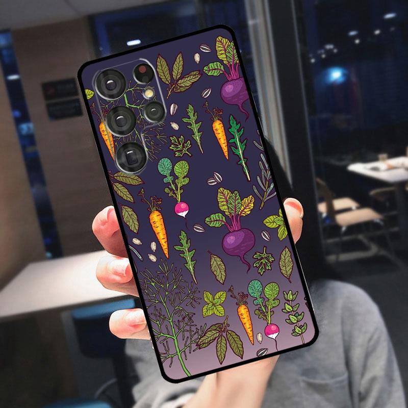 Carrot Vegetable Food Cover For Samsung Galaxy S24 Ultra S25 S22 S23 Plus S20 S21 FE S9 S10 S23 FE Phone Case