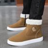 Winter Snow Boots Men Casual Slip On Ankle Boots Warm Fur Comfortable Sneakers Non-slip Flat Botas Men Shoes Zapatos Hombre