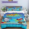 Zig Sharko Cartoon Fun Print 3Pcs Bedding Set,Duvet Cover with 2 Bedro,Pillowcase Home Birthday Gift