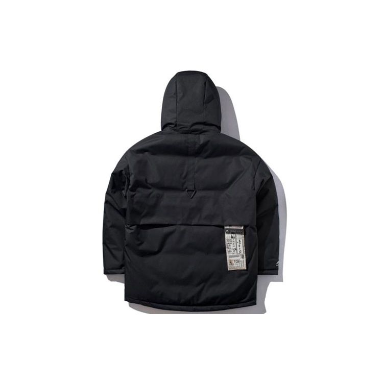 Li Ning X Disney Collaboration Warm Multi Pocket Sports Hooded Down Jacket Men Jacket Black AYMP235-1