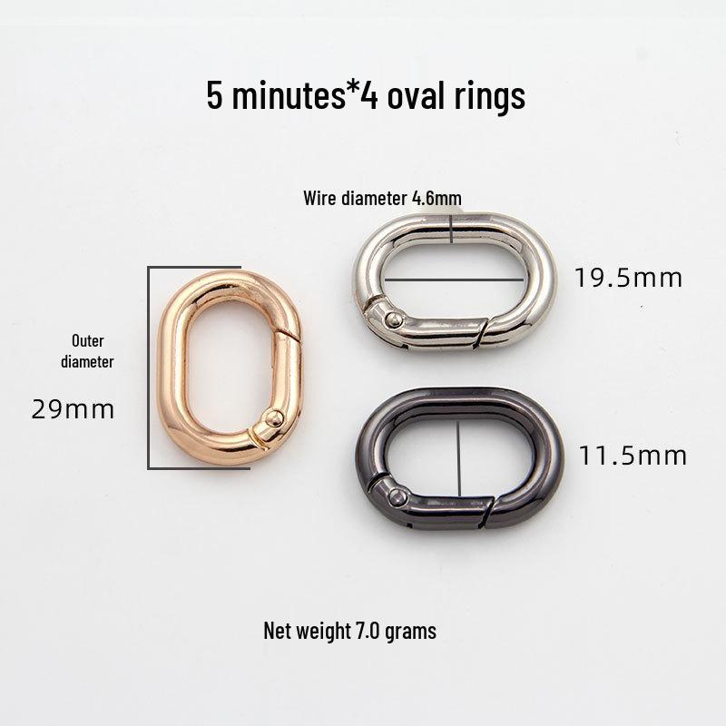 Zinc Alloy Electroplated D-Shaped Keychain Handle Ornament