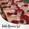 Tablecloth Decor Table Runner Rustic Soft Washable Party Decoration Non-Fading Hand-dyed Wedding Cloth