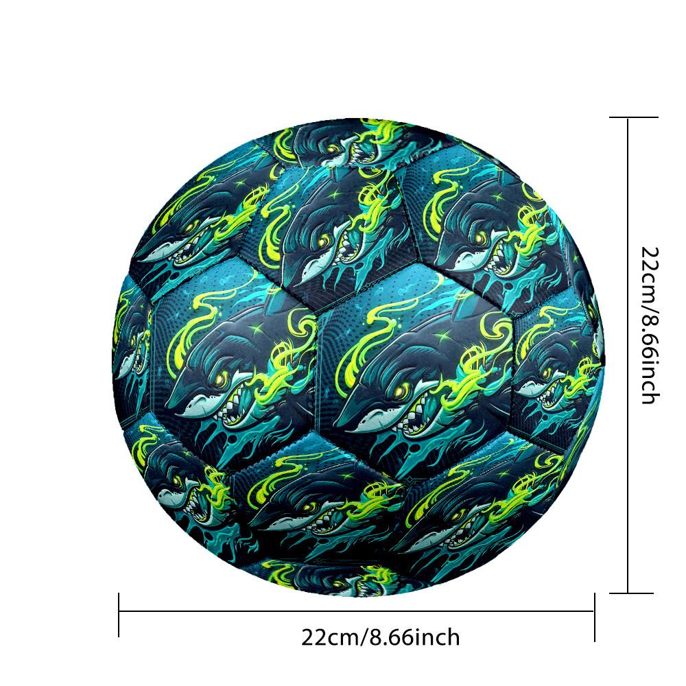 1pc Oceanic Fury Soccer Ball Size 5,Suitable for Practice Matches/Training, Ideal for Indoor and Outdoor Sports. c63036