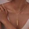 Modeschmuck Y-förmige Quaste Halskette Kasten Kette Damen Accessoires 1572