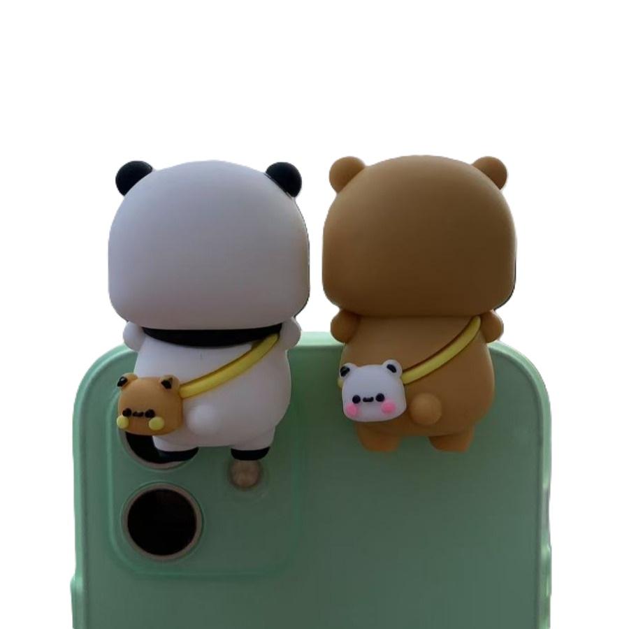 Niedliche Bubu Dudu Actionfiguren Kawaii Yier Panda Bär Handy Auto Ornament Cartoon Anime Puppen Bildschirmdeko