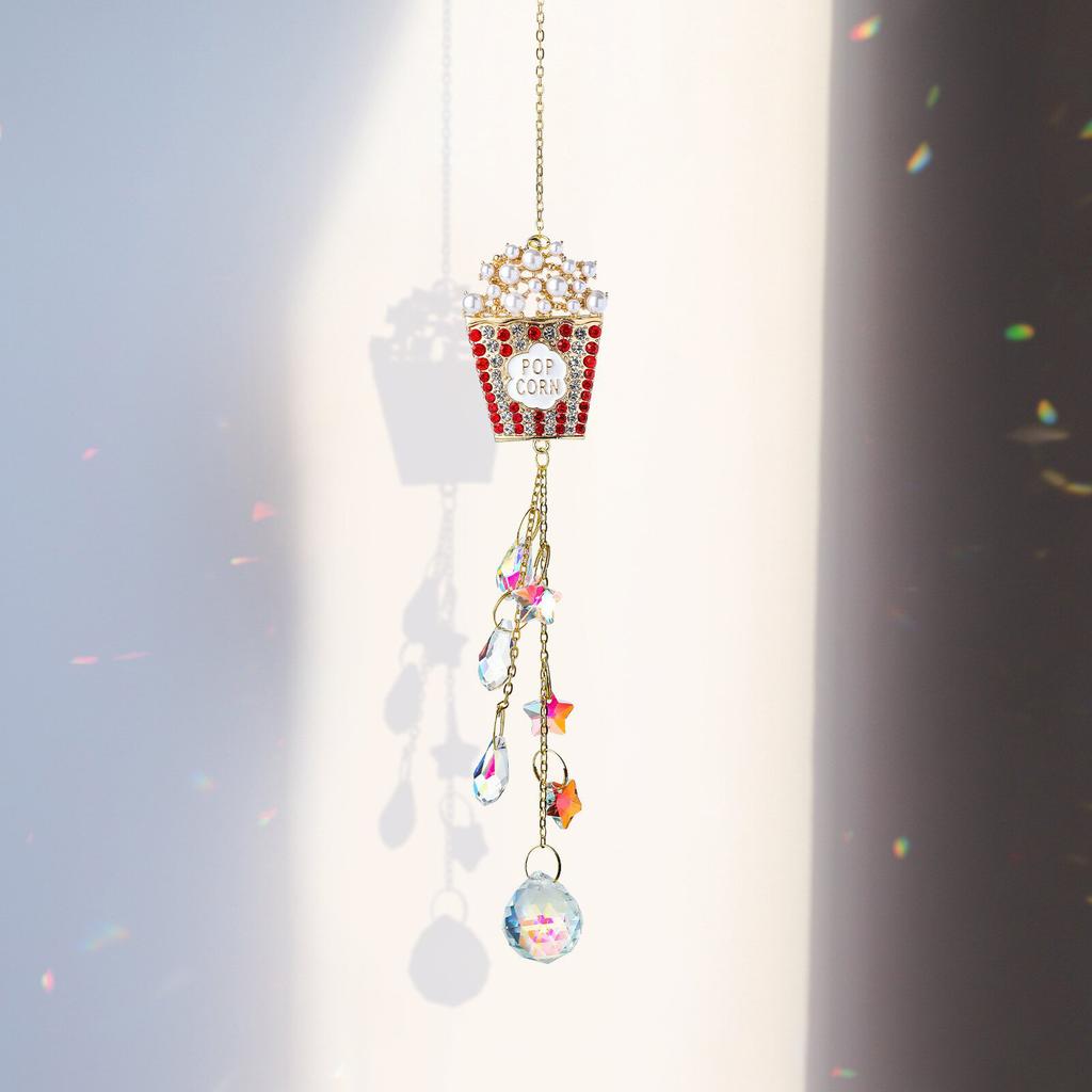 Colorful Crystal Suncatcher Hanging Rainbow Maker Prism Sun Catcher Ornament For Garden Window Outdoor Home Decor Chakra Pendant