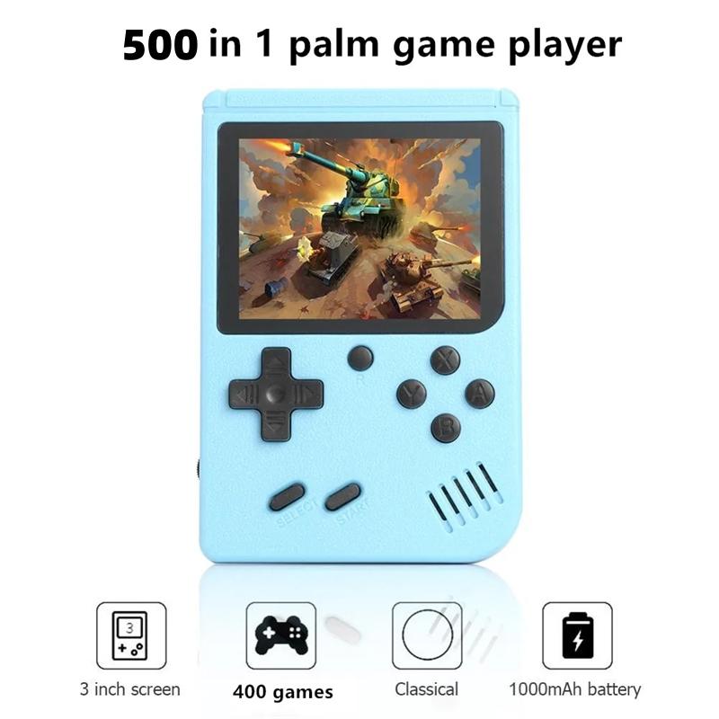 500 In 1 MINI Games Handheld Game Players Portable Retro Video Console Boy 8 Bit 3.0 Inch Color LCD Screen Games