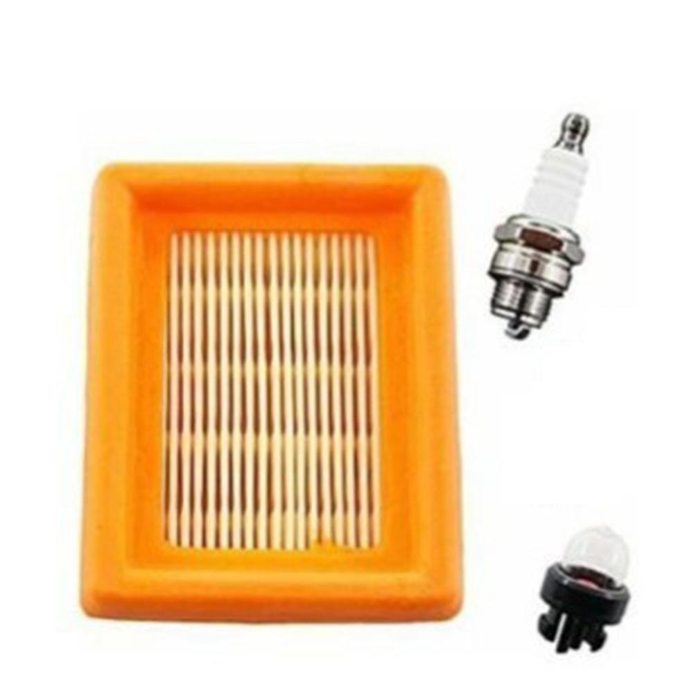 1pc Air Filter Cleaner With Spark Fuel Filter For Primer Blub Replacement For FS120 FS200 FS350 FS400 Trimmers Brush Cutters