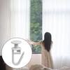 100Pcs Curtain Track Lockable Hook Curtain Gliders with 6Pcs Rails Stoppers for Window Curtain Rails Ceiling Gliders Set