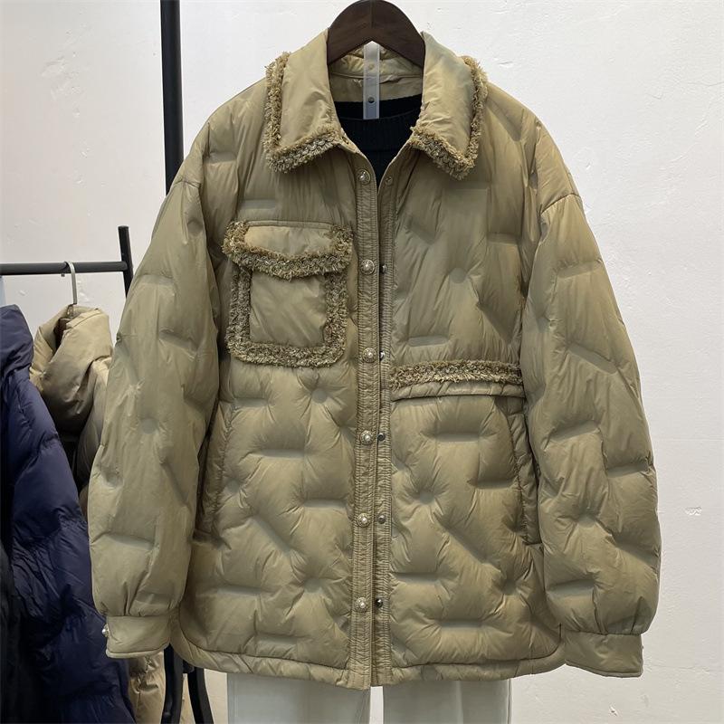 Xiaoxiangfeng down  women's medium and long 2024 winter new fashionable foreign-style white duck down warm