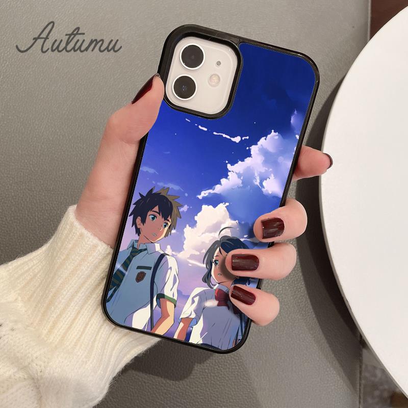 Dein Name Taki und Mitsuha Handyhülle für iPhone 11 12 13 14 Pro Max mini XR XS SE 2020 6S 7 8 Plus Samsung Galaxy S21 S22 Hülle