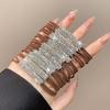 10Pcs Rhinestone Hair Tie High Elasticity Hair Rope Women's Hair Accessories Suitable for Ladies Girls Ponytail Hair Bands