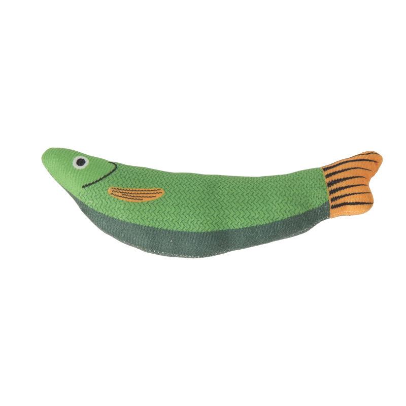 Realistic Eco-Friendly Catnip Artificial Fish Soft Interactive Chew Toy Bite-Resistant for Indoor Cats Chewing Relaxing Opp Bag