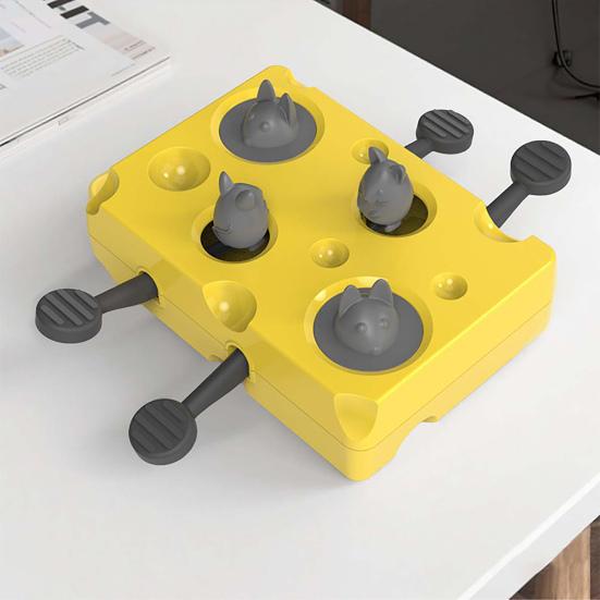 Interactive Cat Toy Cat Treat Puzzle Toy Mole Design Slow Feeder Pet Training Toy Treat Dispenser for Indoor Cats Kittens Exercise Entertainment
