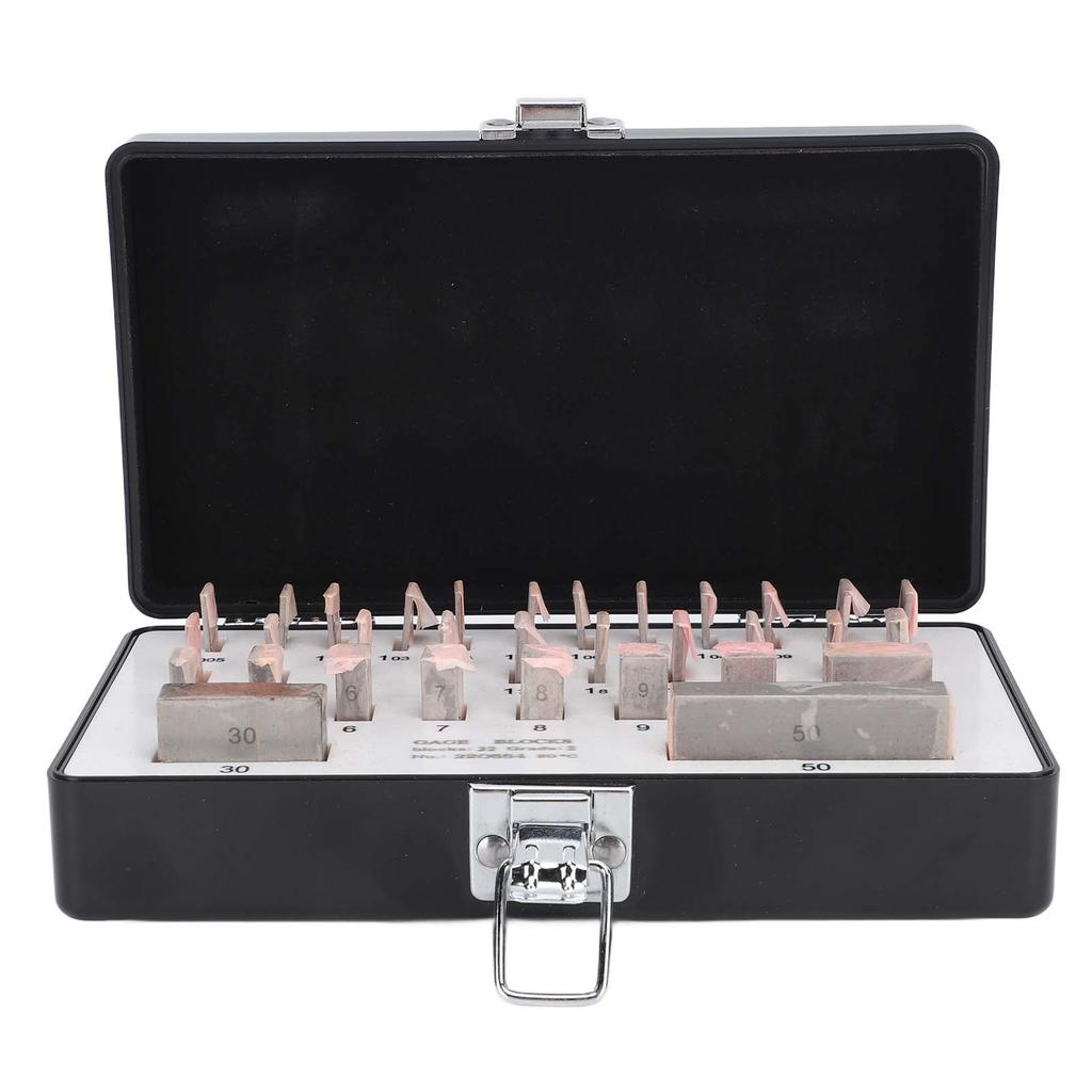 32-teiliges Parallelendmaß-Set Stahl Hohe Genauigkeit Tragbares Messblock-Kit mit Koffer
