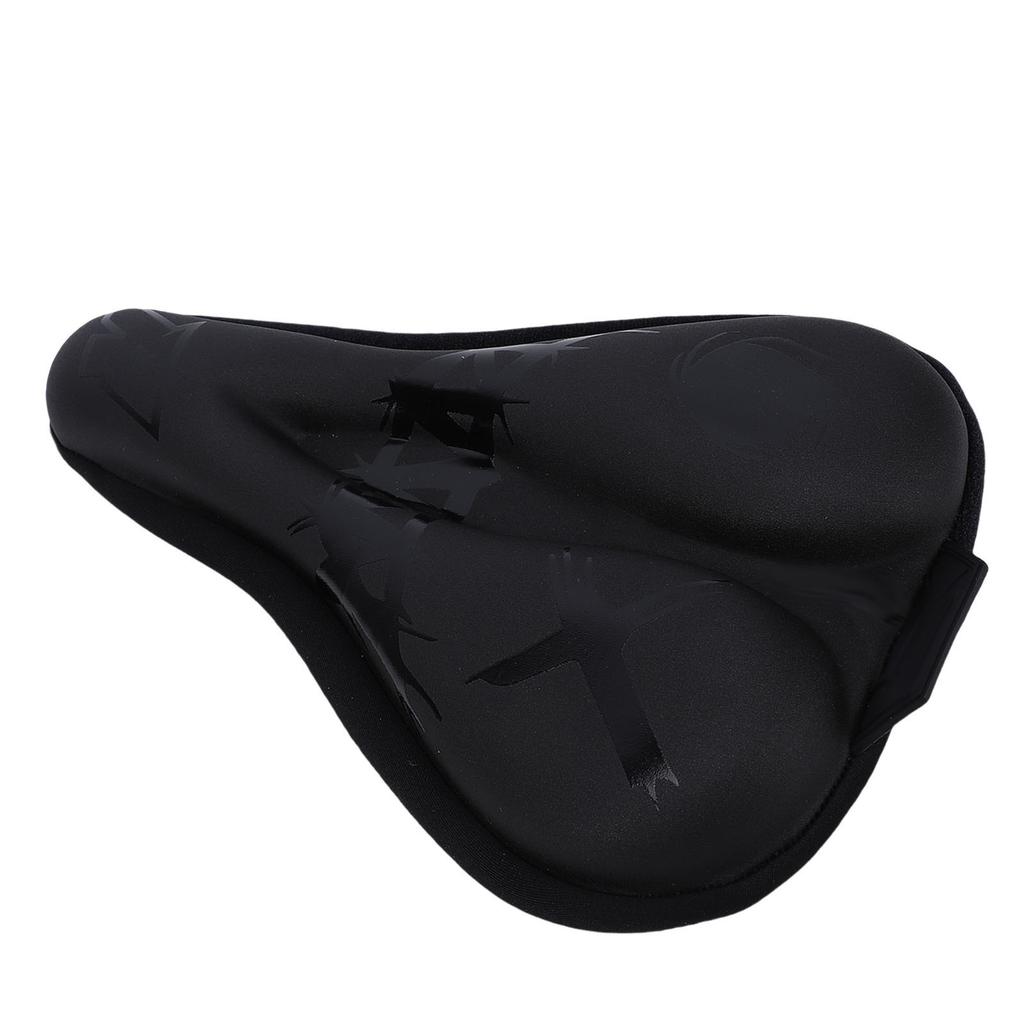 Bike Saddle Cover PU Silicone Foam Filling Anti Slip Cycling Seat Cushion Cover for Mountain Road Bikes Black