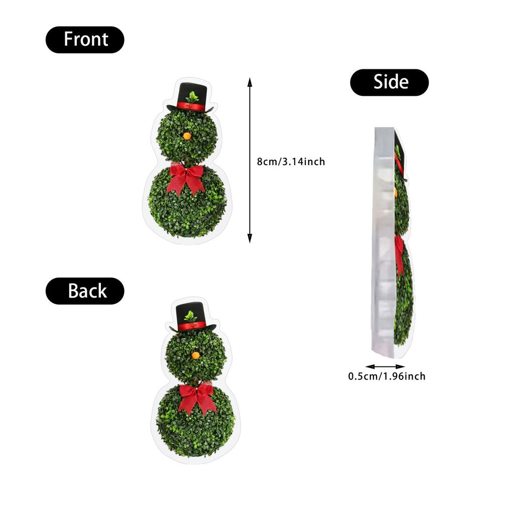 Snowman Shaped Acrylic Pendant