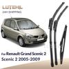 Scheibenwischer vorne und hinten für Renault Scenic 2 / Grand 2005 2006 2007 2008 2009 Windschutzscheibe vorne 26"22"10"